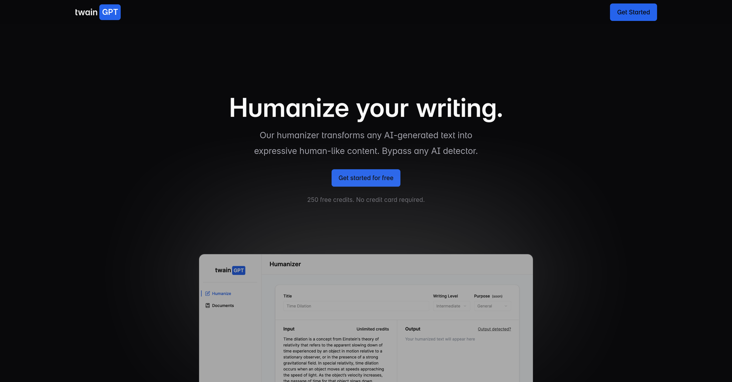 TwainGPT screenshot