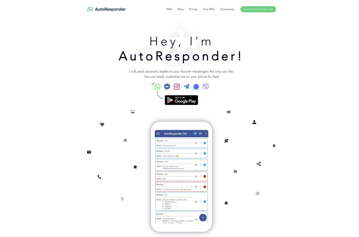 AutoResponder screenshot