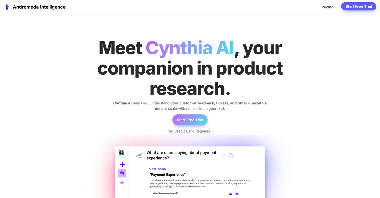 Cynthia AI screenshot