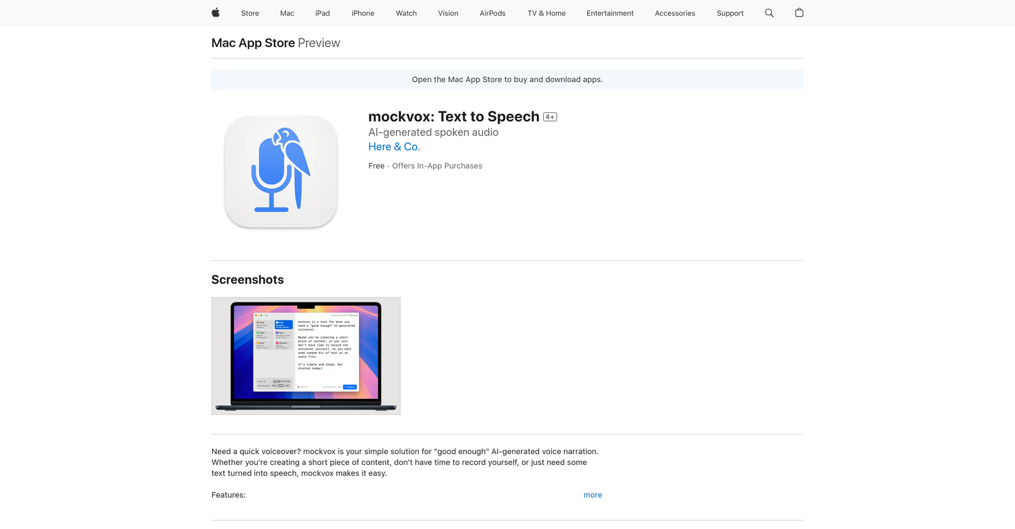 mockvox: Text to Speech screenshot