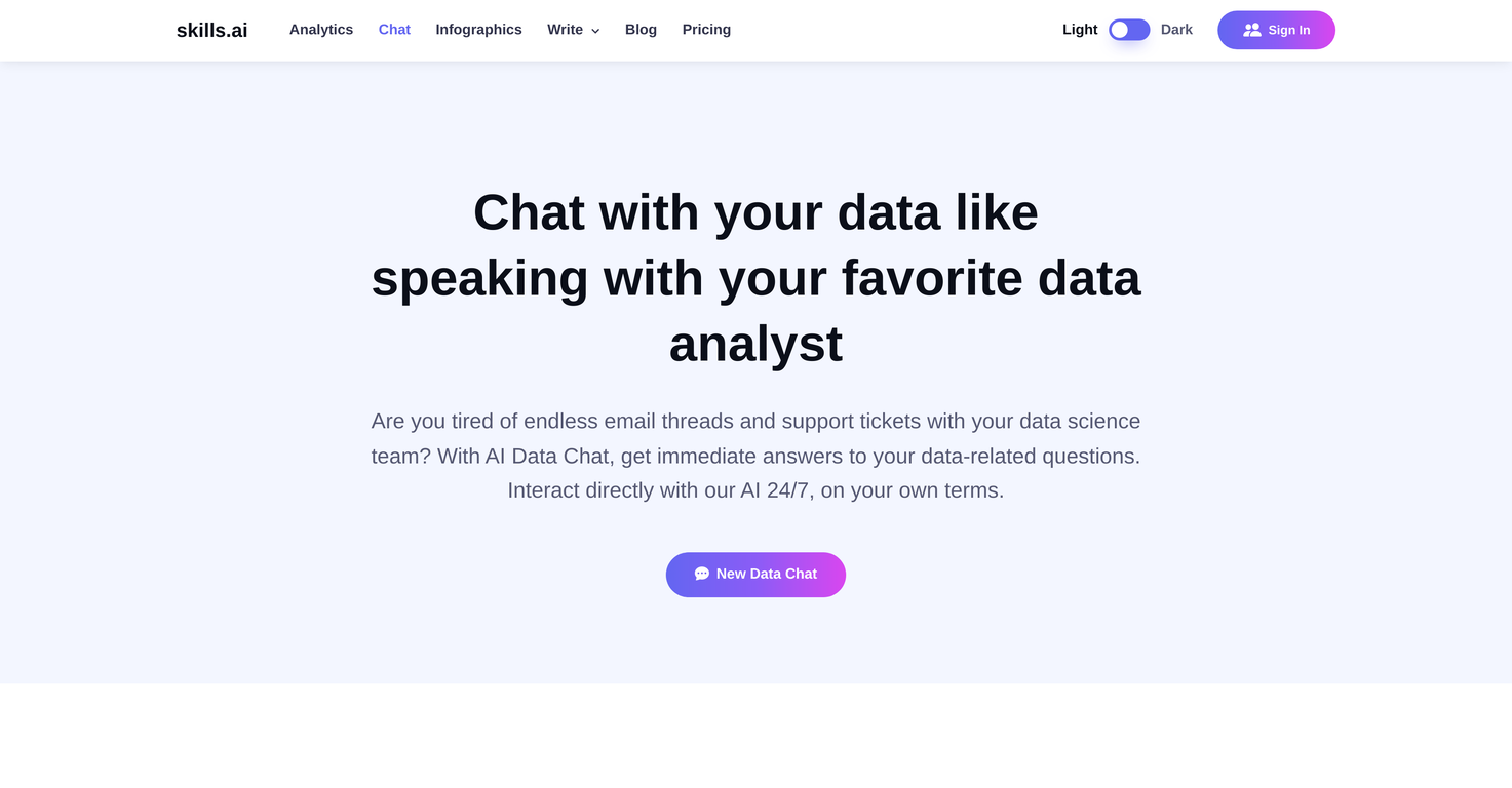 Skills AI Chat screenshot