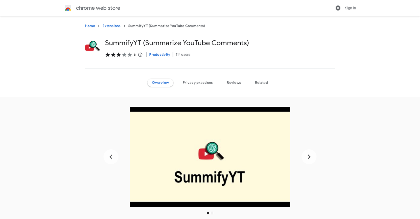 SummifyYT screenshot