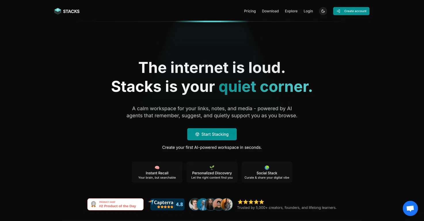 Stacks screenshot