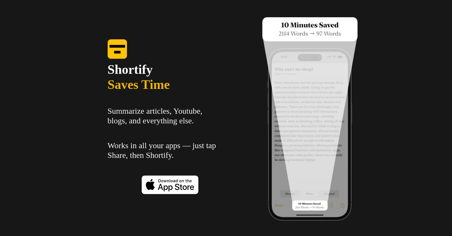 Shortify screenshot