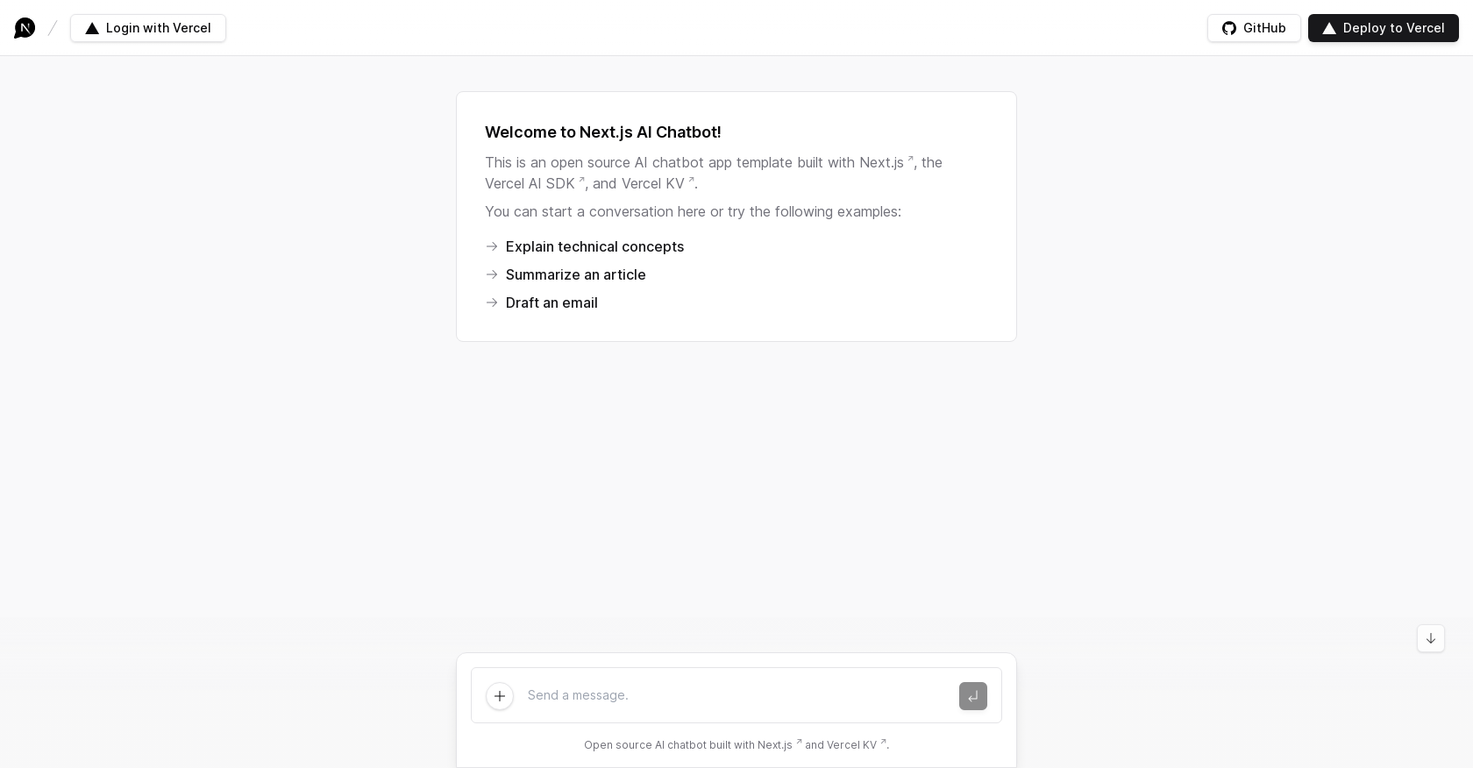 Next.js AI Chatbot screenshot