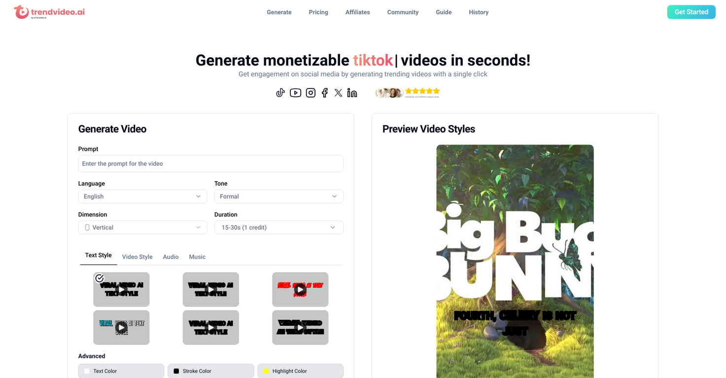 Trendvideo screenshot