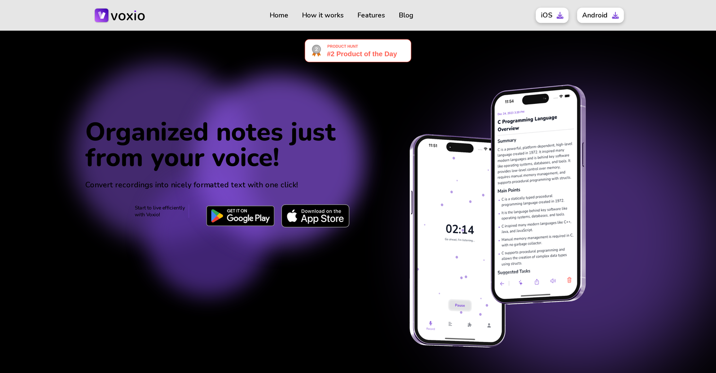Voxio screenshot