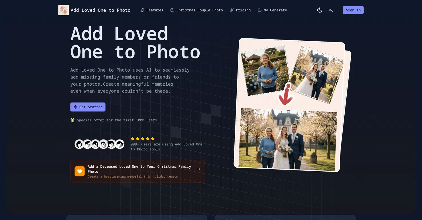 Add Loved One to Photo screenshot