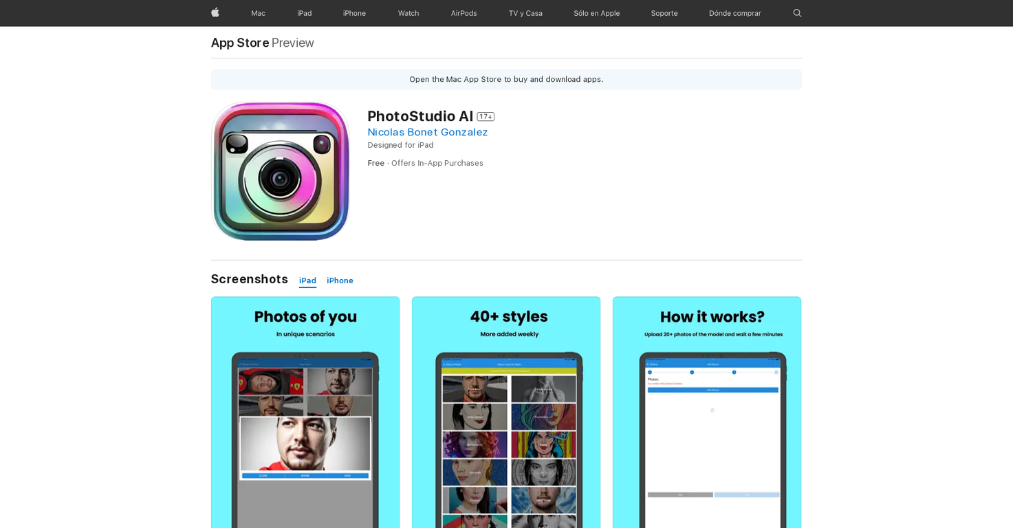 Photostudio AI screenshot