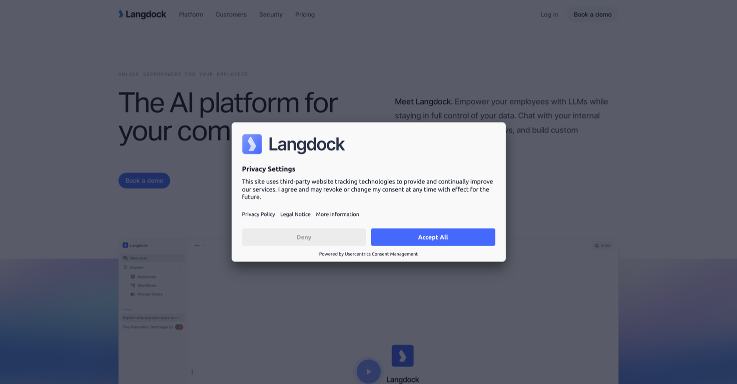 Langdock screenshot