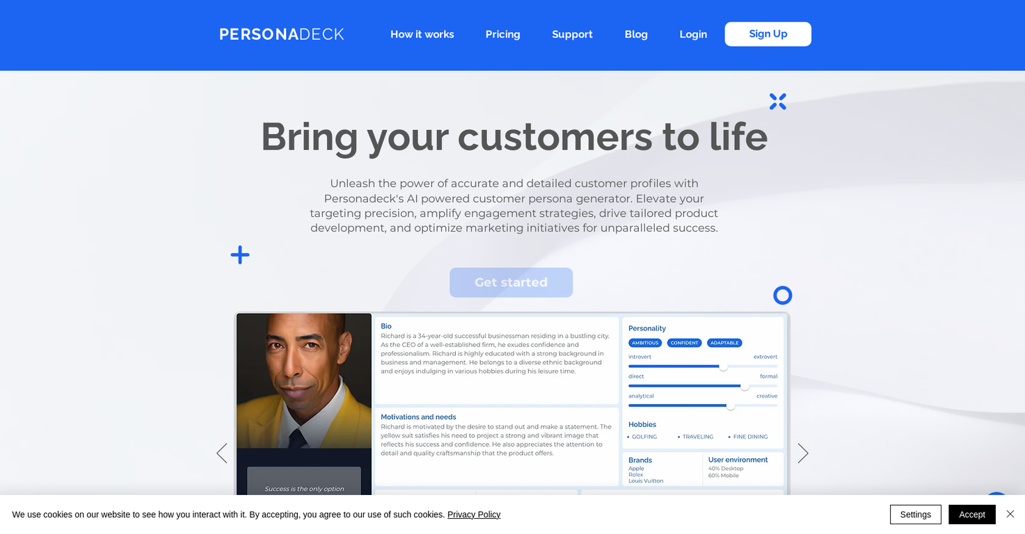 Personadeck screenshot