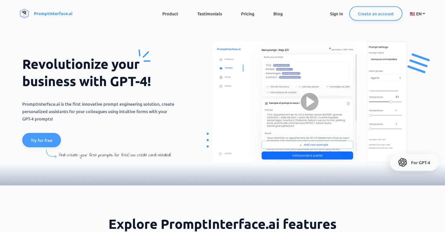 PromptInterface.ai screenshot