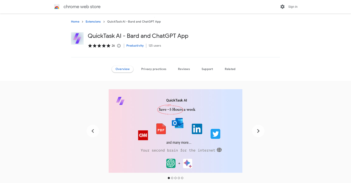 QuickTask screenshot