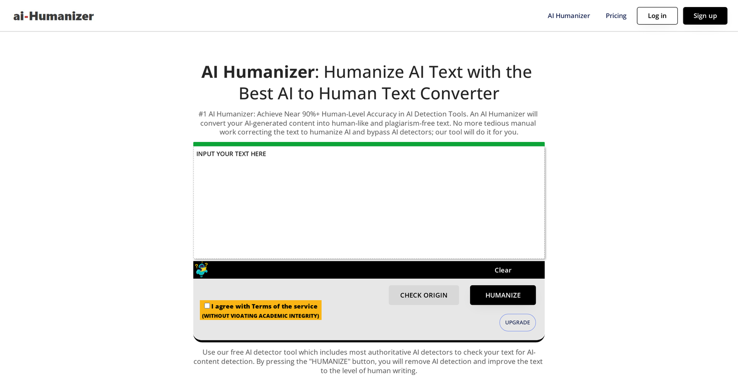 AI Humanizer.com screenshot