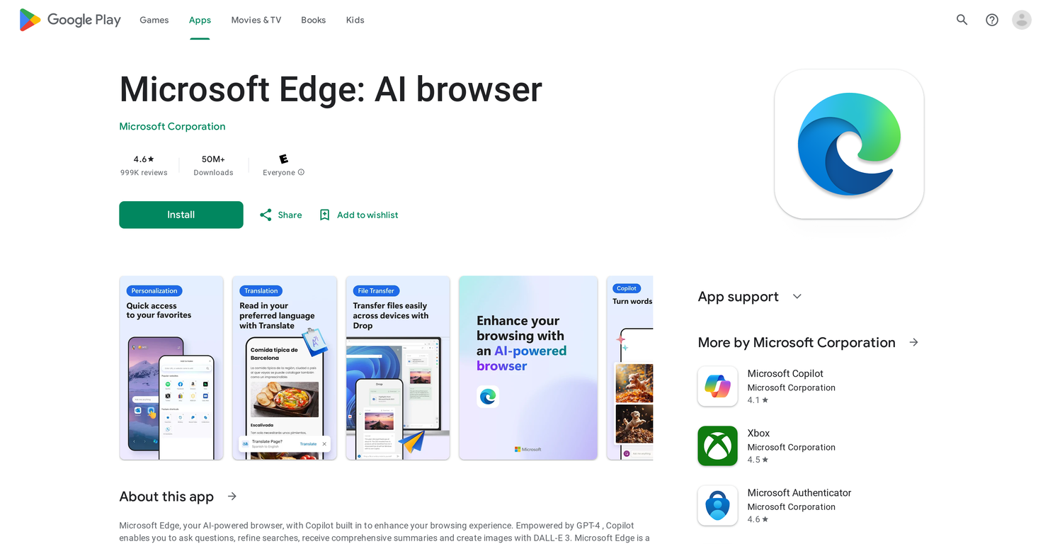 Microsoft Edge screenshot