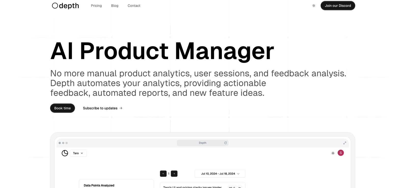 Depth - AI Product Manager screenshot