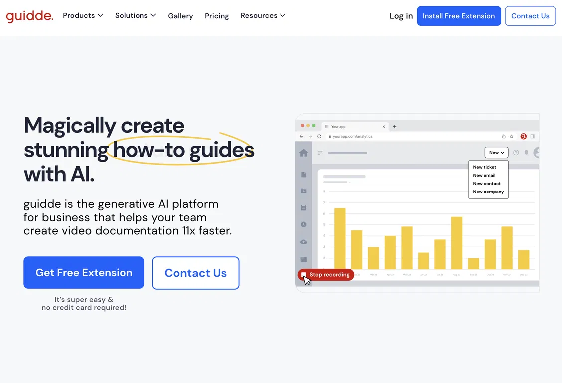 Guidde screenshot