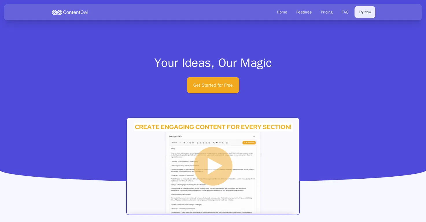 ContentOwl screenshot