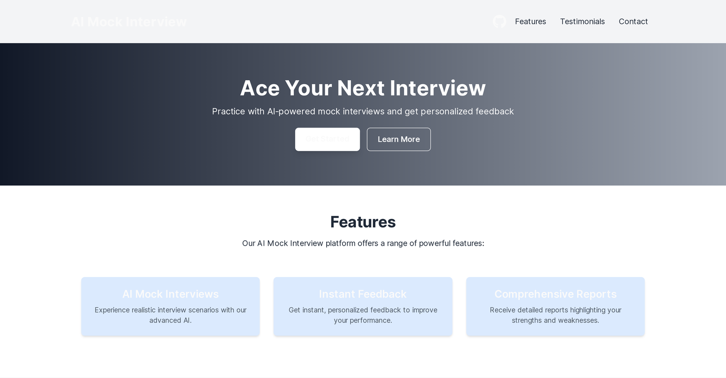 AI Mock Interview screenshot