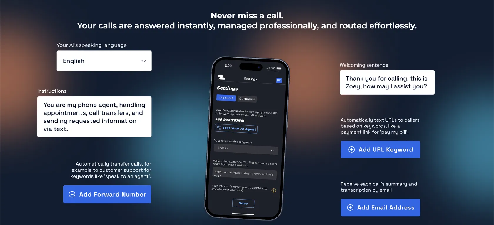 ZenCall screenshot