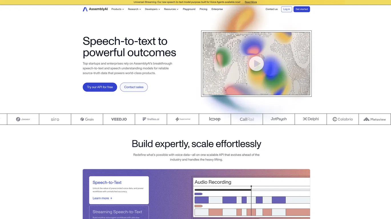 AssemblyAI screenshot