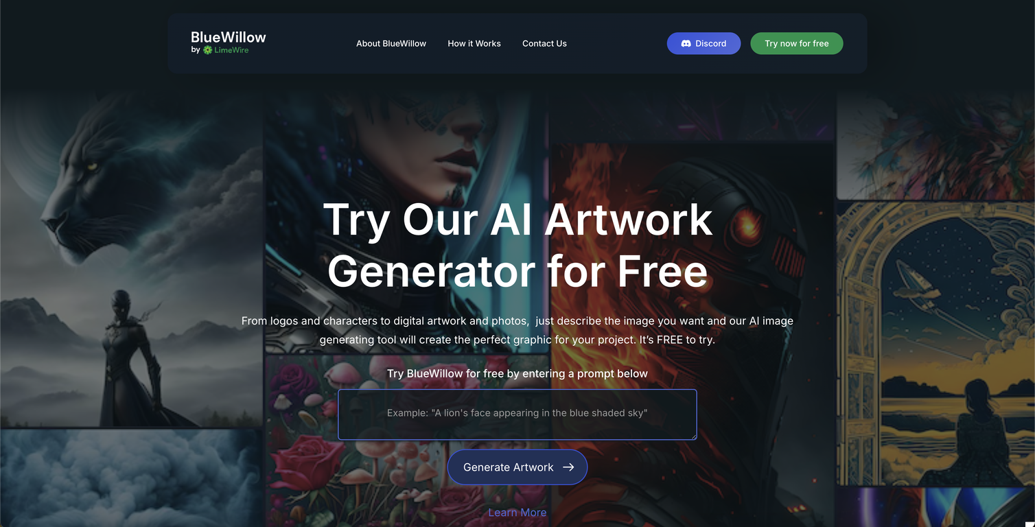 BlueWillow screenshot