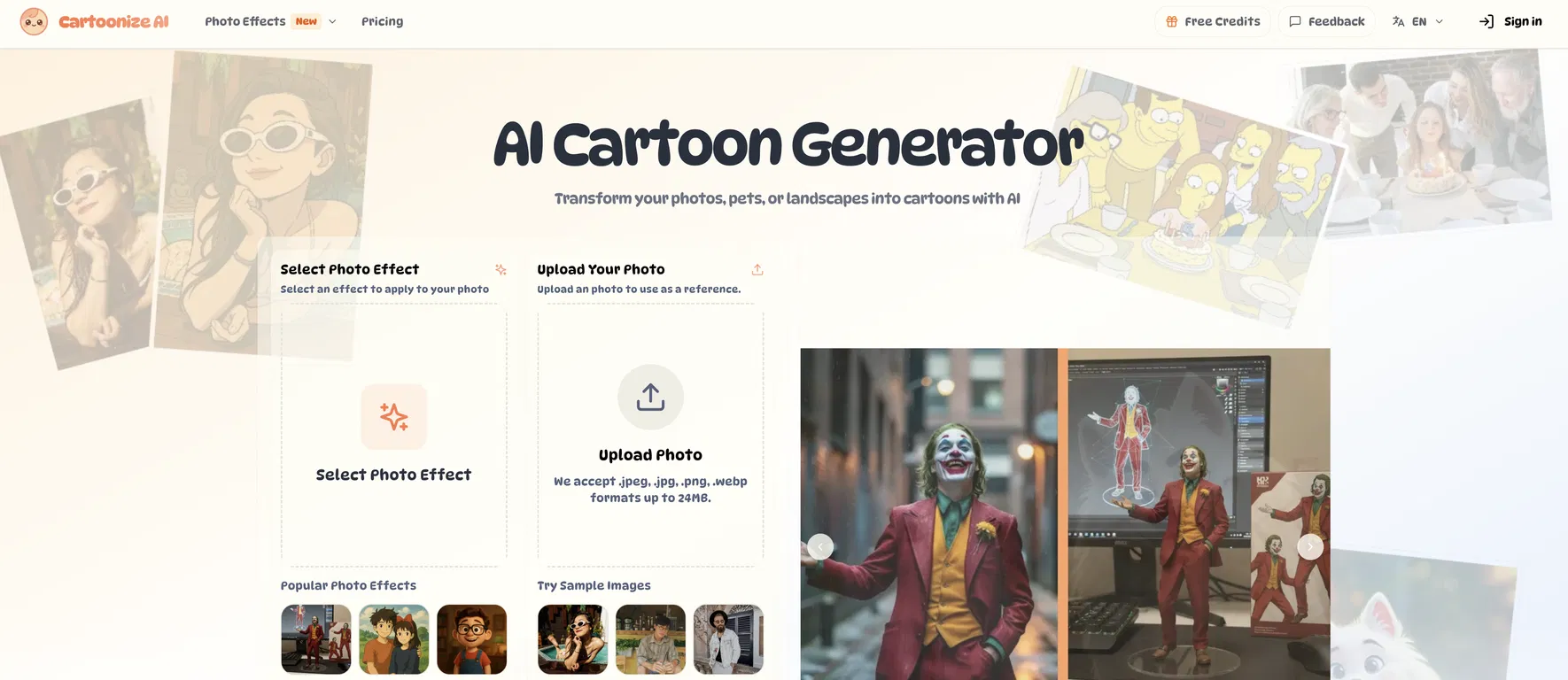 Cartoonize AI screenshot