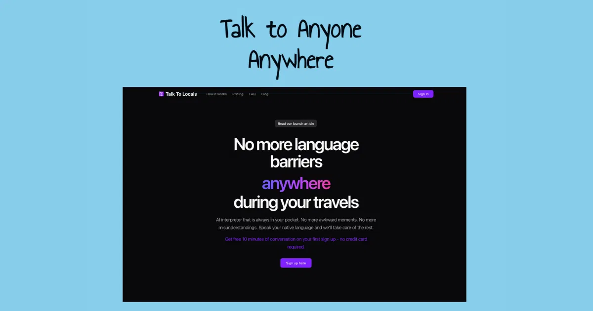 Talk To Locals screenshot