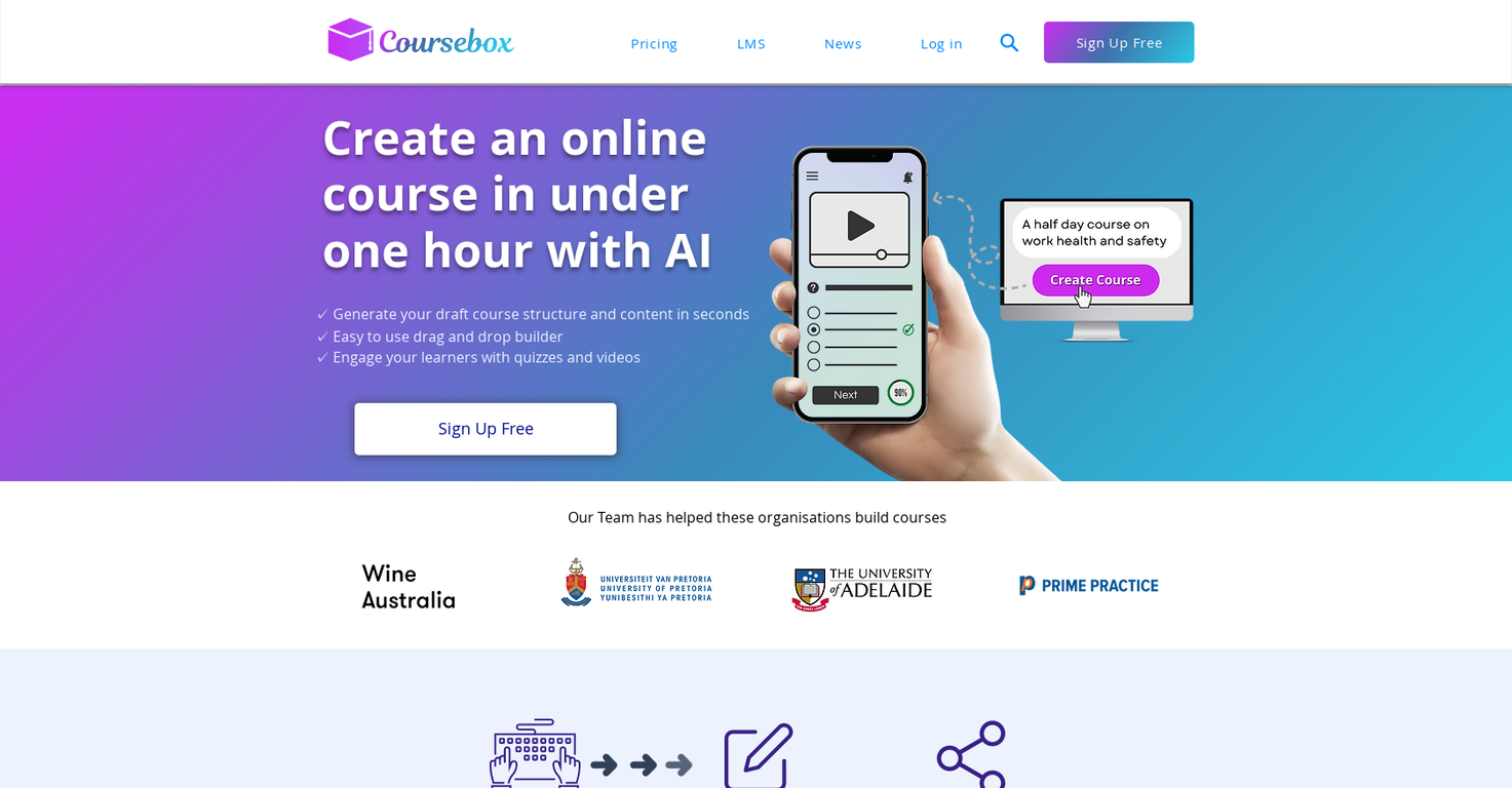 Coursebox screenshot