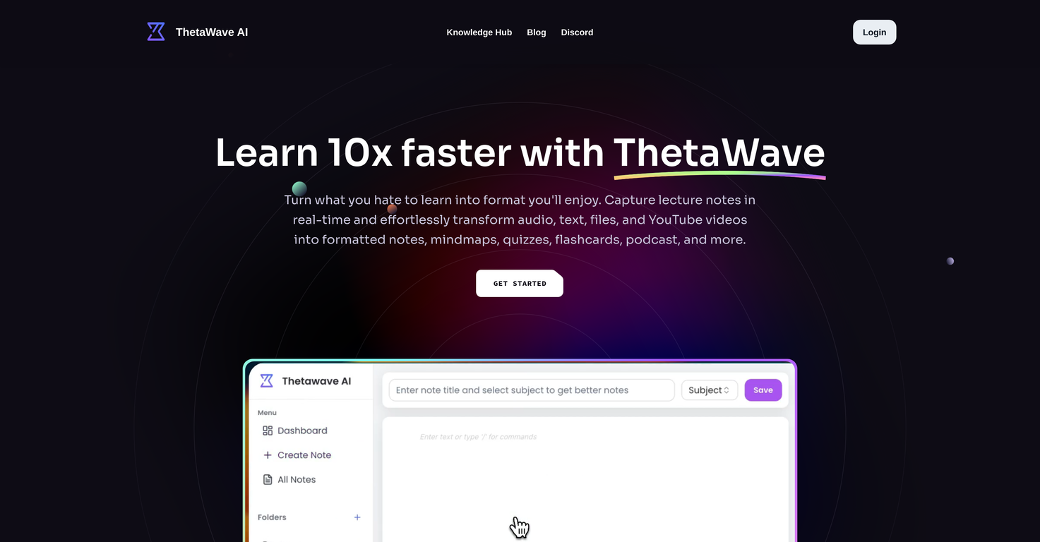 Thetawave AI screenshot