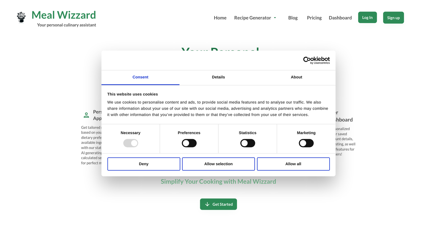 Meal Wizzard screenshot