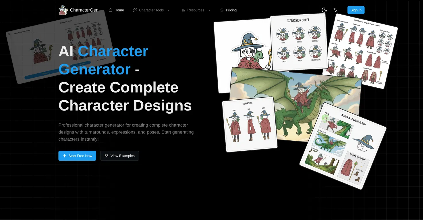 AI Character Generator - CharacterGen screenshot