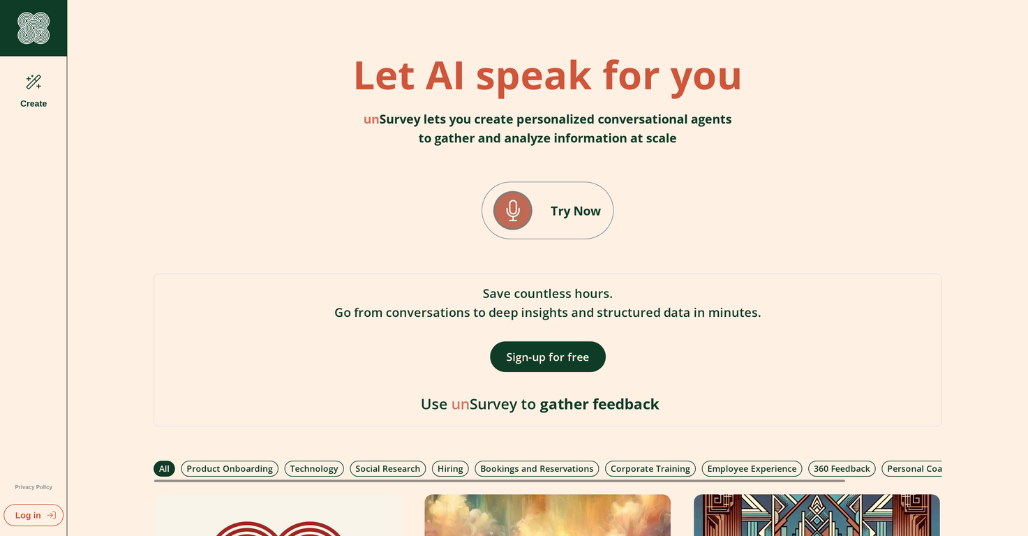 unSurvey screenshot