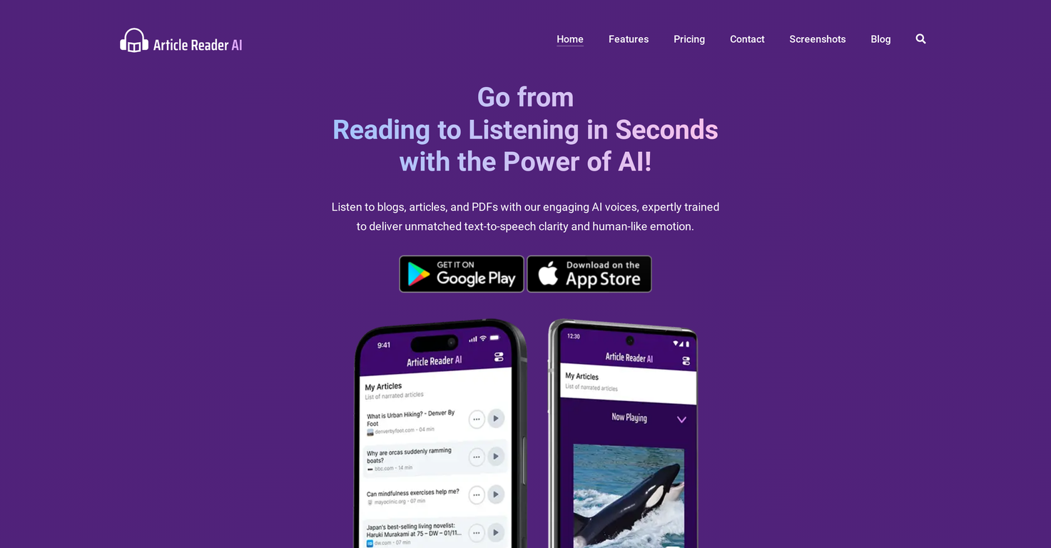 Article Reader AI screenshot