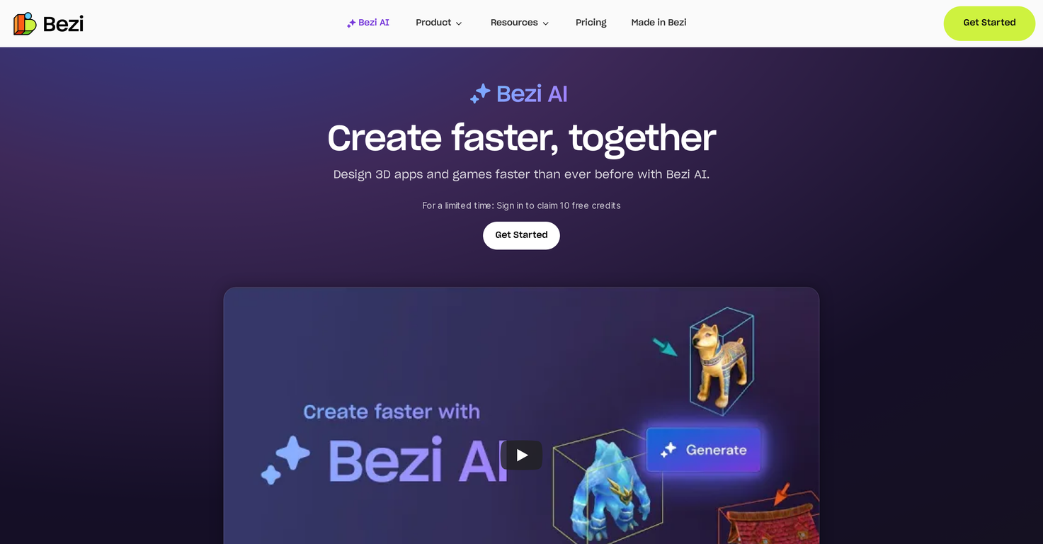 Bezi AI screenshot