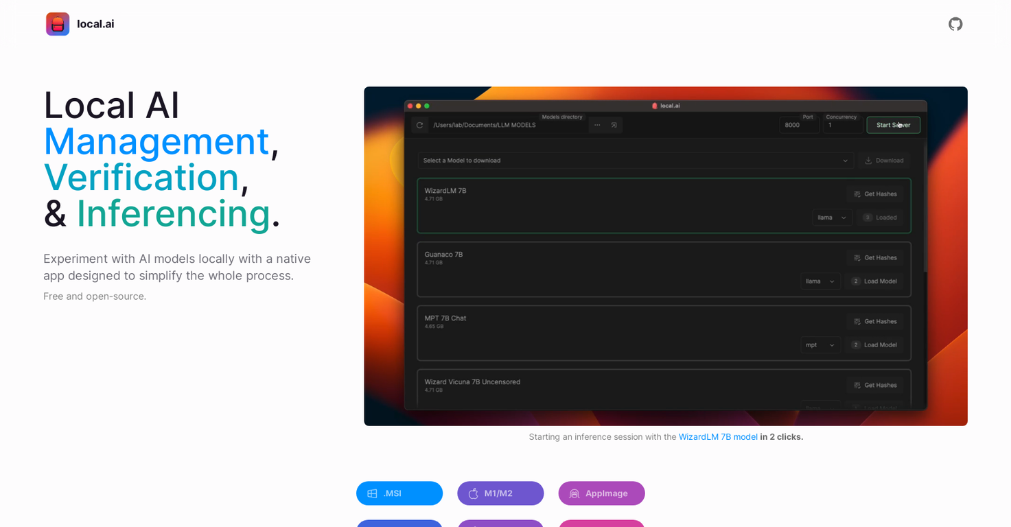 Localai screenshot