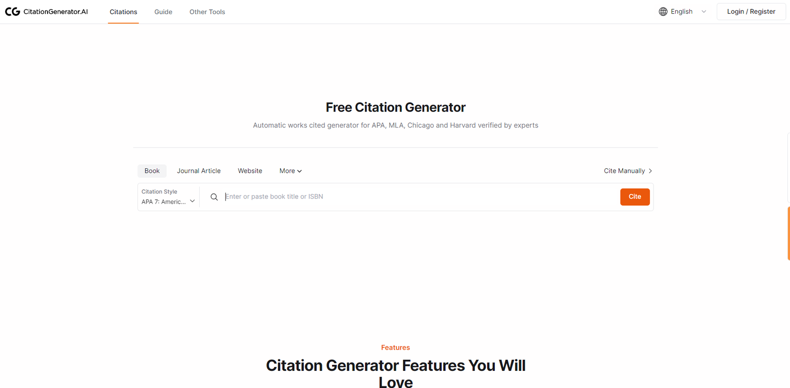 CitationGeneratorAI screenshot