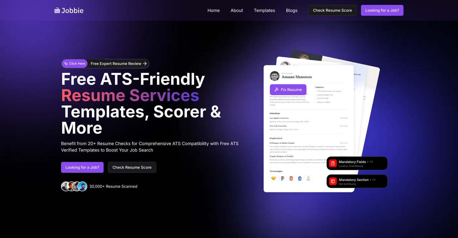 Jobbie screenshot
