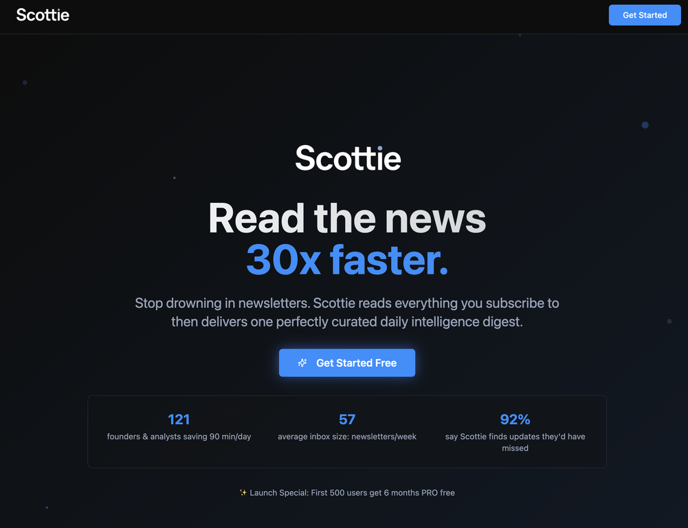 Scottie — AI-Powered Daily News Briefs screenshot