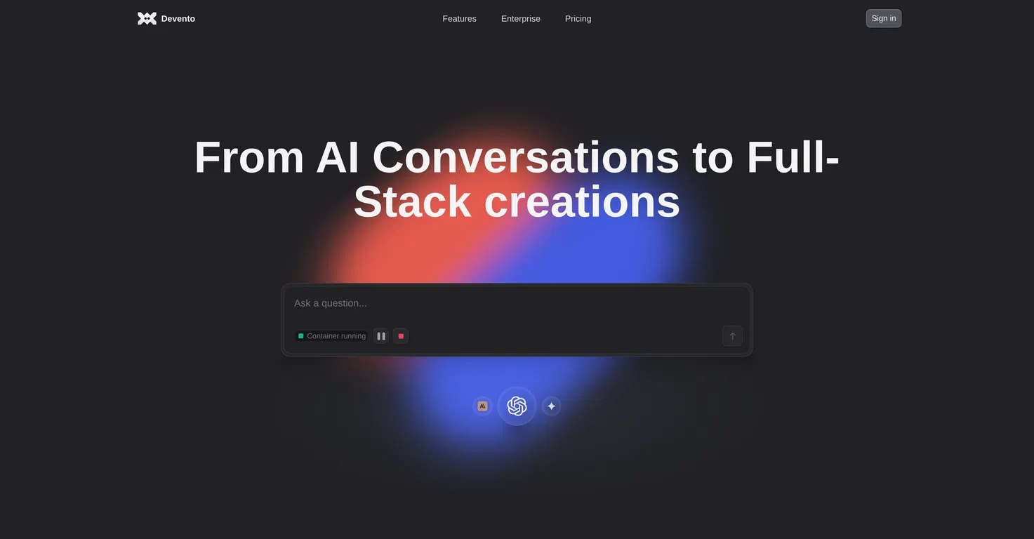 Devento AI screenshot