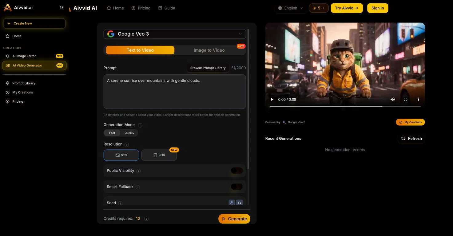 Aivvid AI screenshot