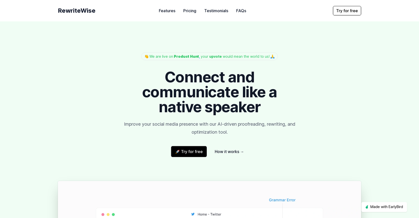 RewriteWise screenshot