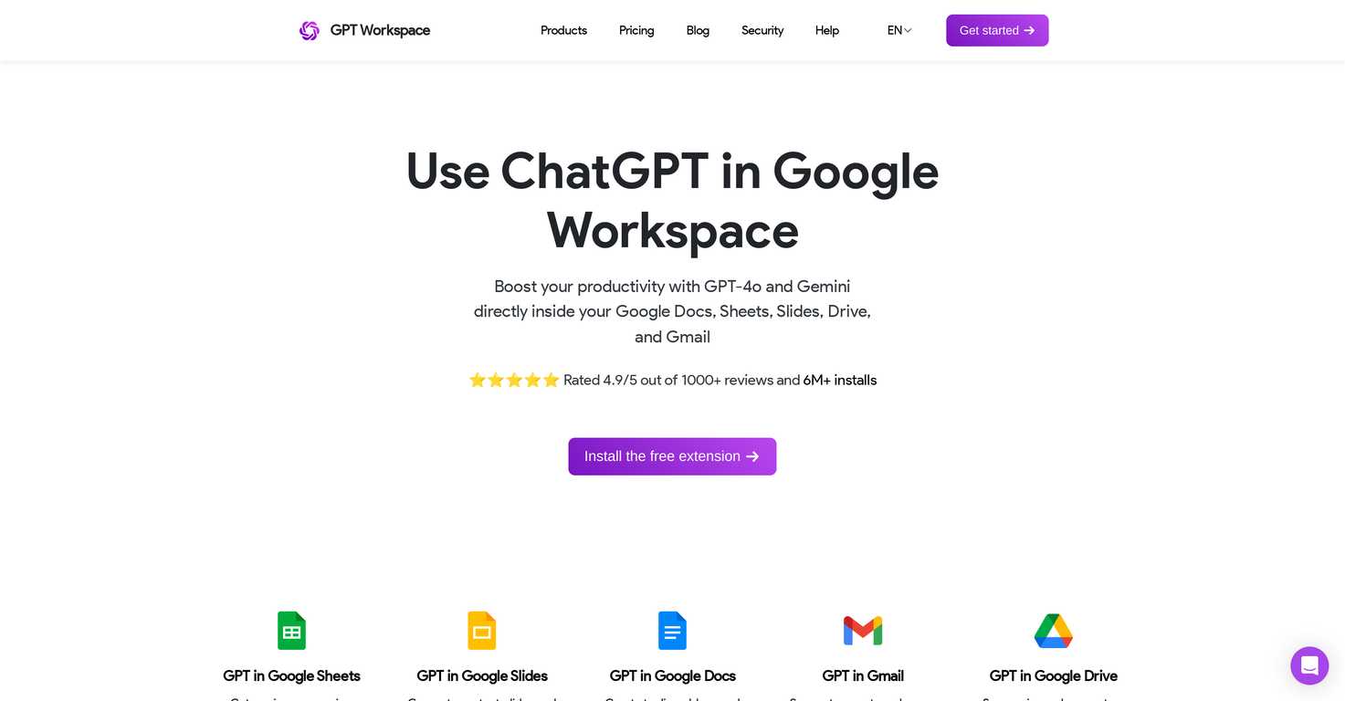 GPT Workspace screenshot