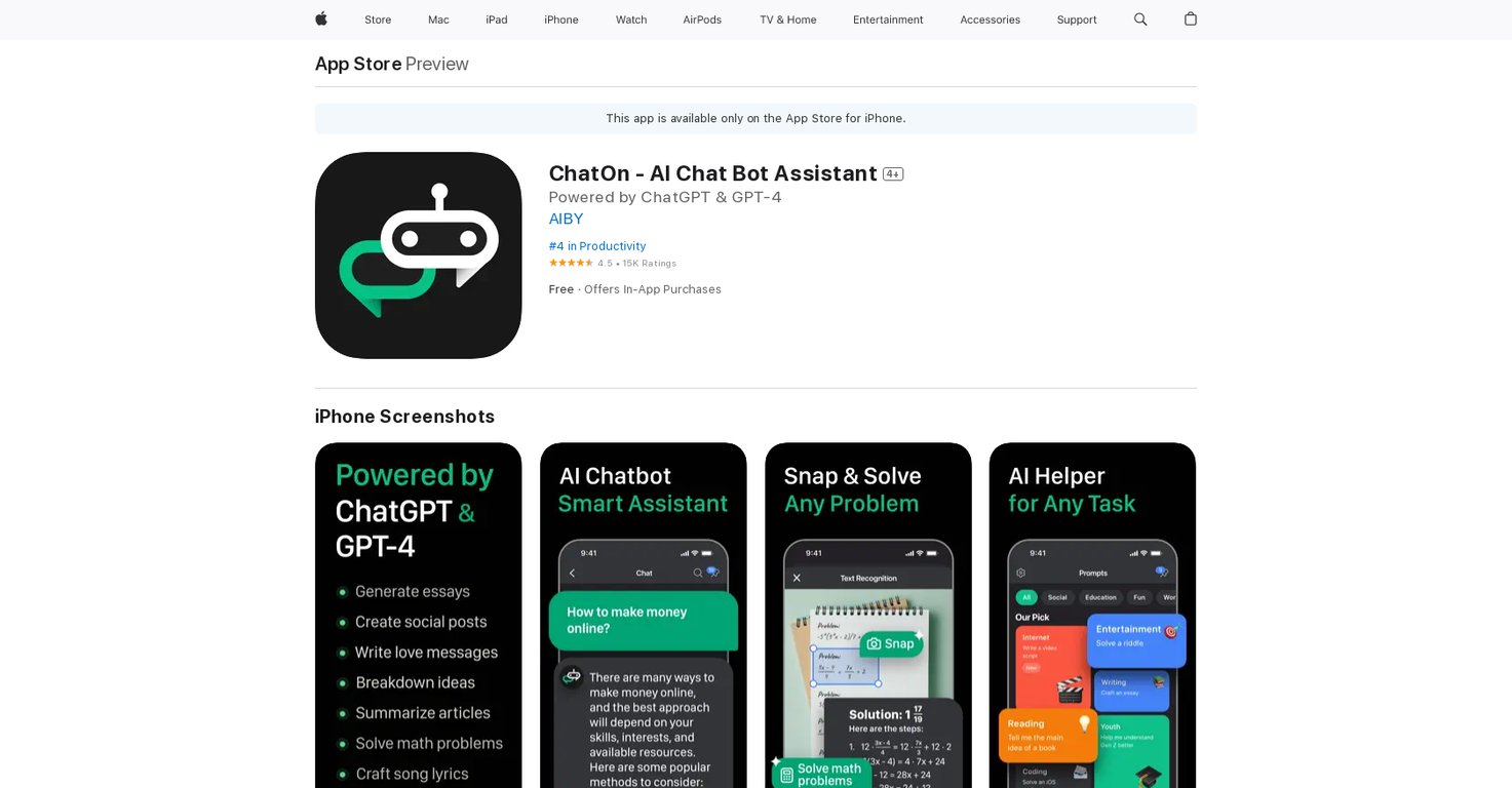 ChatOn screenshot