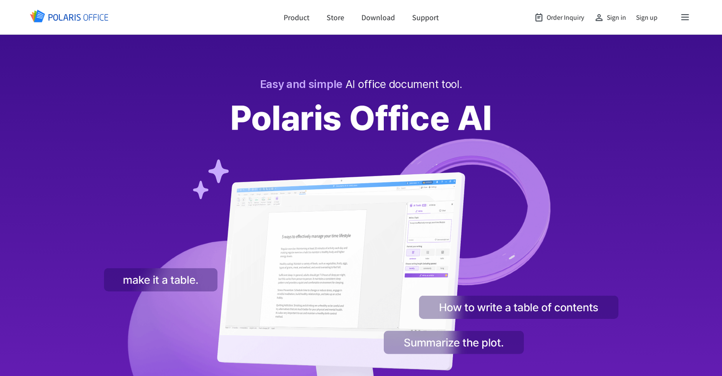 Polaris Office screenshot