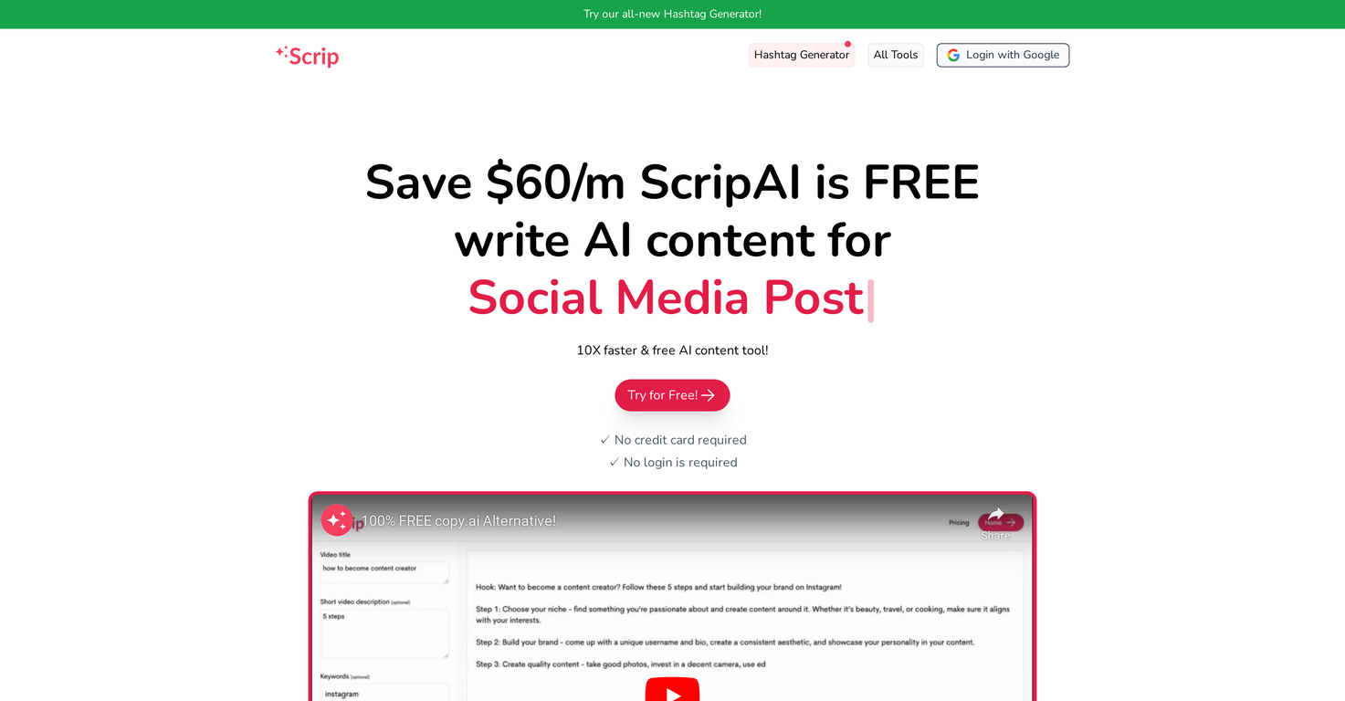 Scrip AI screenshot