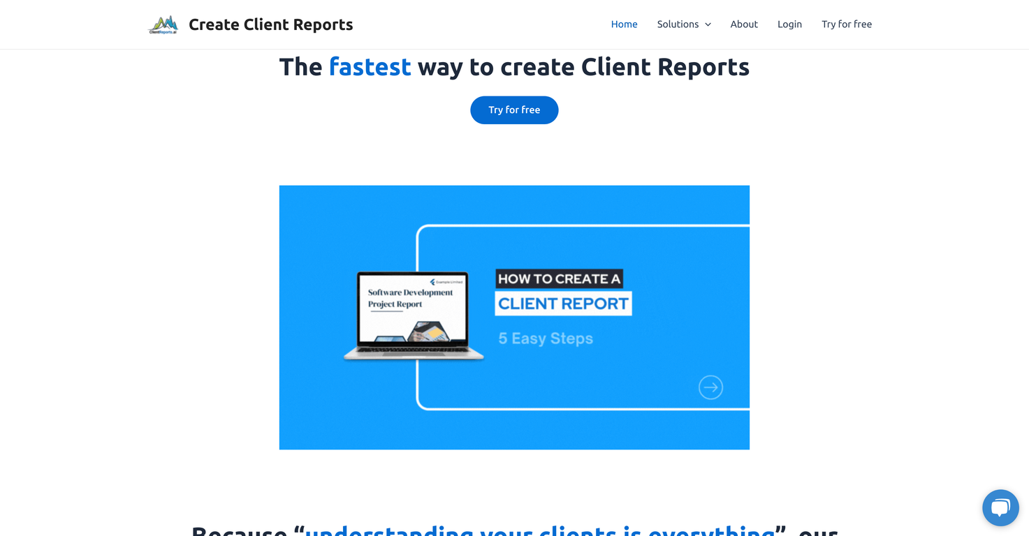Client Reports screenshot
