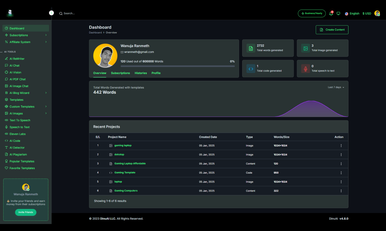 DinuAI screenshot