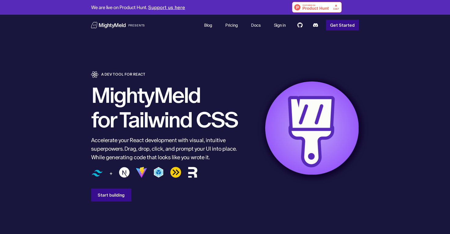 MightyMeld for Tailwind CSS and React screenshot