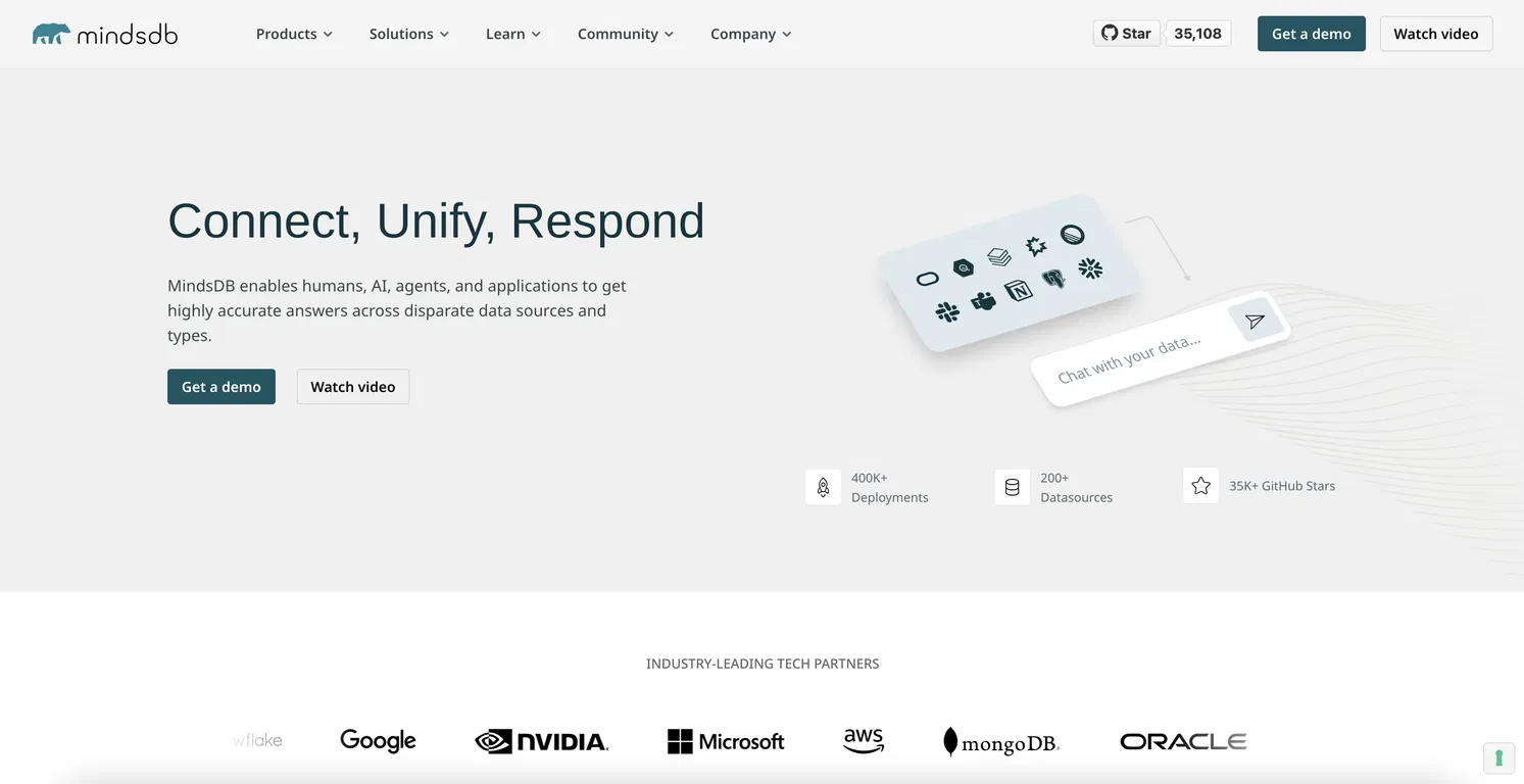 MindsDB screenshot